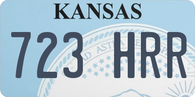 KS license plate 723HRR