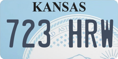 KS license plate 723HRW