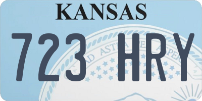 KS license plate 723HRY