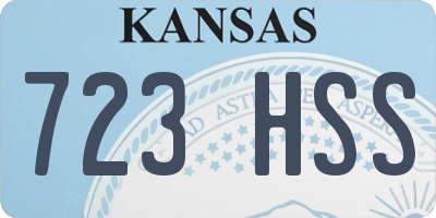 KS license plate 723HSS