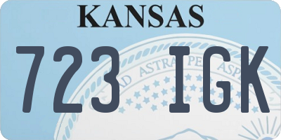 KS license plate 723IGK