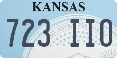 KS license plate 723IIO
