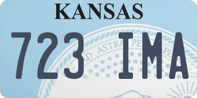 KS license plate 723IMA