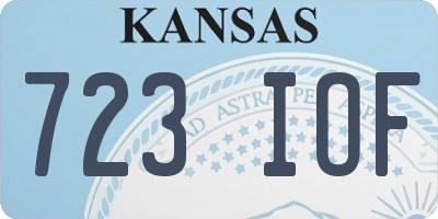 KS license plate 723IOF