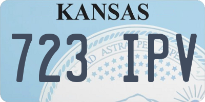 KS license plate 723IPV