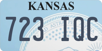 KS license plate 723IQC