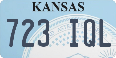 KS license plate 723IQL