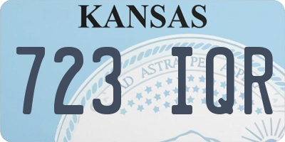 KS license plate 723IQR