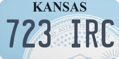 KS license plate 723IRC