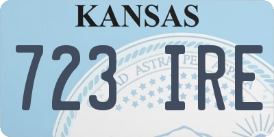 KS license plate 723IRE