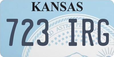 KS license plate 723IRG