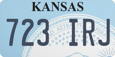 KS license plate 723IRJ
