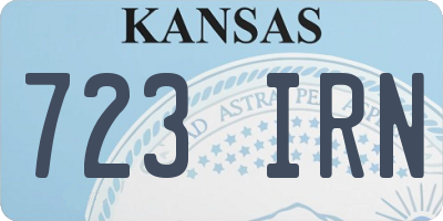 KS license plate 723IRN