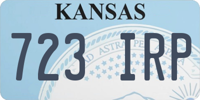 KS license plate 723IRP