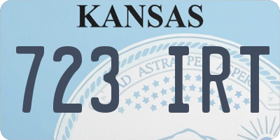 KS license plate 723IRT
