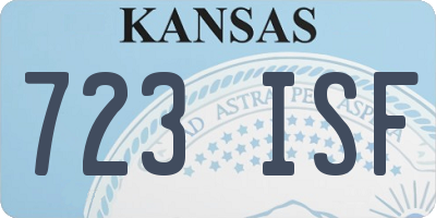 KS license plate 723ISF