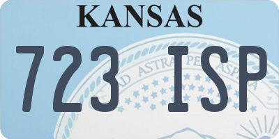 KS license plate 723ISP