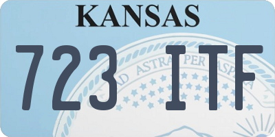 KS license plate 723ITF