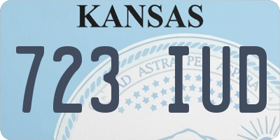 KS license plate 723IUD