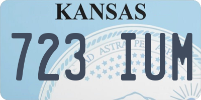 KS license plate 723IUM