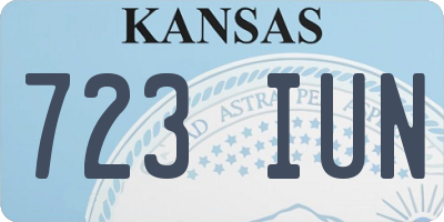 KS license plate 723IUN