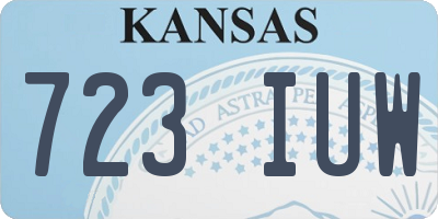 KS license plate 723IUW