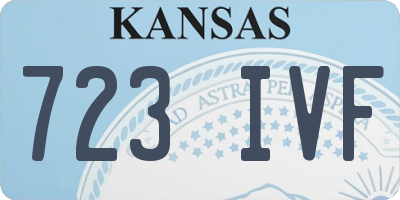 KS license plate 723IVF