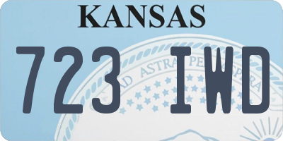 KS license plate 723IWD
