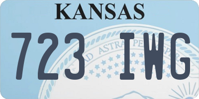 KS license plate 723IWG