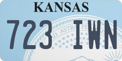 KS license plate 723IWN