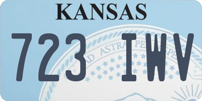 KS license plate 723IWV
