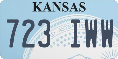 KS license plate 723IWW