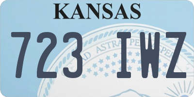 KS license plate 723IWZ