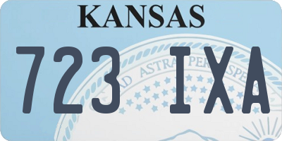 KS license plate 723IXA