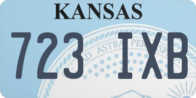 KS license plate 723IXB