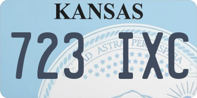 KS license plate 723IXC