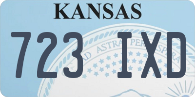 KS license plate 723IXD