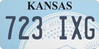 KS license plate 723IXG