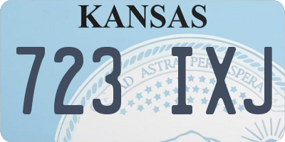KS license plate 723IXJ