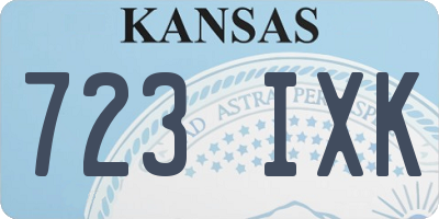KS license plate 723IXK