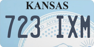 KS license plate 723IXM