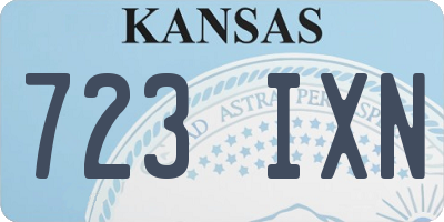 KS license plate 723IXN