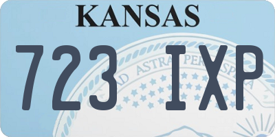 KS license plate 723IXP