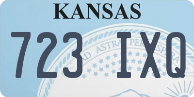 KS license plate 723IXQ
