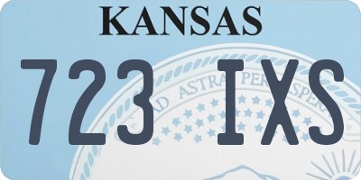KS license plate 723IXS