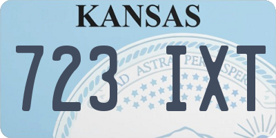 KS license plate 723IXT