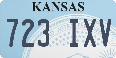 KS license plate 723IXV