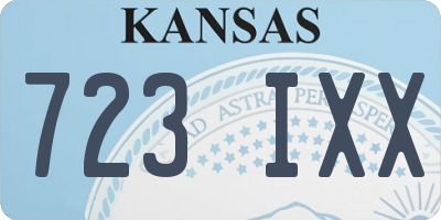 KS license plate 723IXX