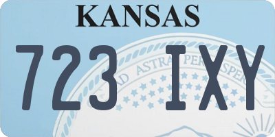 KS license plate 723IXY