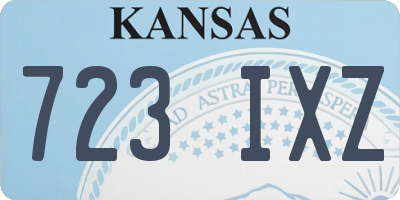 KS license plate 723IXZ